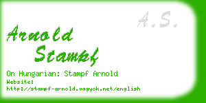 arnold stampf business card
